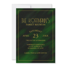 Elegant Emerald Green Gold Lijst Family Reunion