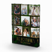 Elegant Emerald Green Gold Lijst Foto Collage (Rechts)