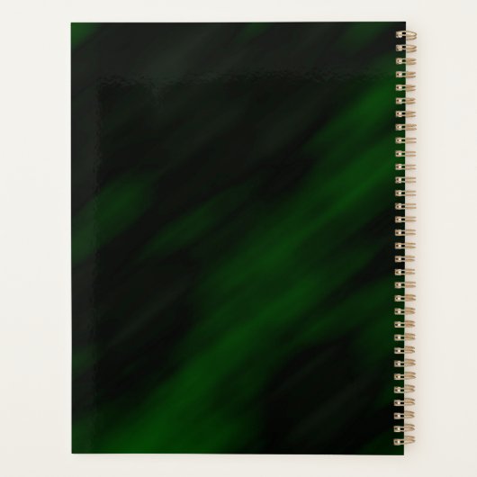 Elegant Emerald Green Gold Lijst Foto Collage Planner (Achterkant)