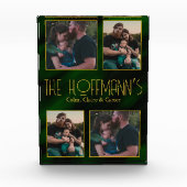 Elegant Emerald Green Gold Lijsten 4 Foto Block (Voorkant)