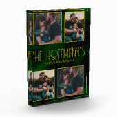 Elegant Emerald Green Gold Lijsten 4 Foto Block (Links)