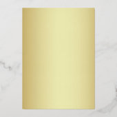 Elegant Emerald Green Gold Wedding Folie Uitnodiging (Achterkant)