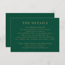 Elegant Emerald Green Gold Wedding - Gegevens