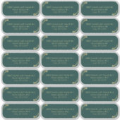 Elegant Emerald Green Gold Wedding Guest Adres Sticker (Voorkant)