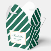 Elegant Emerald Green Gold Wedding Hartelijk dank Bedankdoosjes (Geopend)