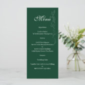 Elegant Emerald Green leaf Menu (Staand voorkant)