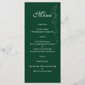 Elegant Emerald Green leaf Menu (Voorkant)