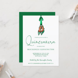 Elegant Emerald Green Lux High Heels Quinceañera Kaart