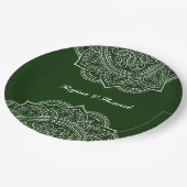 Elegant Emerald Green Mandala Indian Hindu Wedding Papieren Bordje (Gekanteld)
