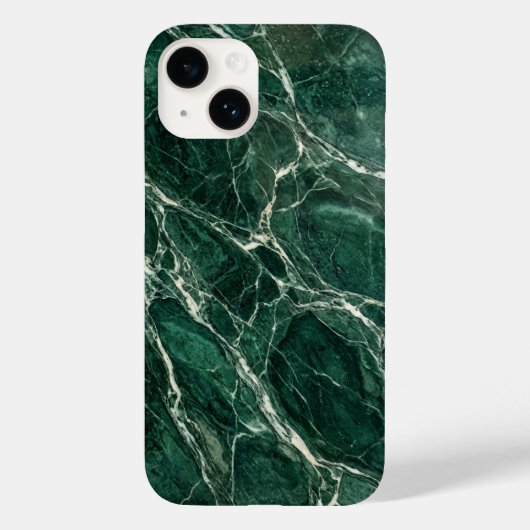 Elegant Emerald Green Marble Texture iPhone Case (Achterkant)