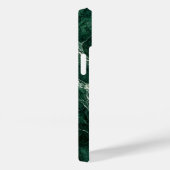 Elegant Emerald Green Marble Texture iPhone Case (Achterkant / Rechts)