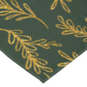 Elegant Emerald Green met Gold Floral Sprig Tafelkleed (Gekanteld)
