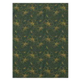 Elegant Emerald Green met Gold Floral Table Cloth Tafelkleed