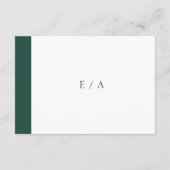 Elegant Emerald Green Modern QR Code Wedding RSVP Kaartje (Achterkant)