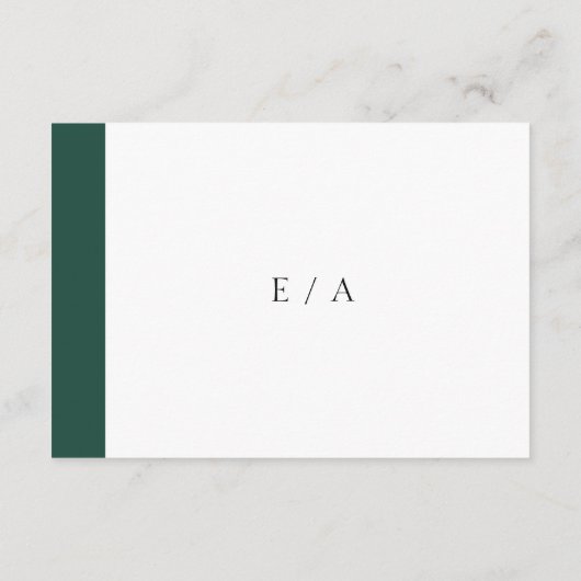 Elegant Emerald Green Modern QR Code Wedding RSVP Kaartje (Achterkant)