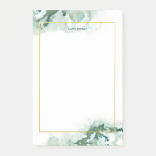 Elegant Emerald Green Ombre Marble - Gepersonalise Post-it® Notes