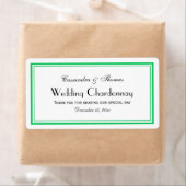 Elegant Emerald Green omhuld H Wijnflaconetiket Etiket (Insitu)