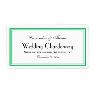 Elegant Emerald Green omhuld H Wijnflaconetiket Etiket