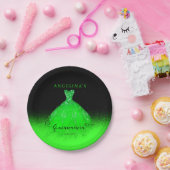 Elegant Emerald Green Papieren Bordje (Feest)