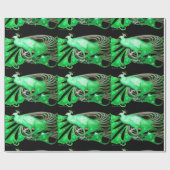 ELEGANT EMERALD GREEN PEACOCK JEWEL EN GEM STONES CADEAUPAPIER (Vlak)