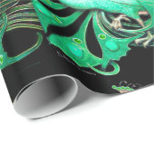 ELEGANT EMERALD GREEN PEACOCK JEWEL EN GEM STONES CADEAUPAPIER (Rol Hoek)