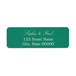 Elegant Emerald Green Return-adreslabel Etiket