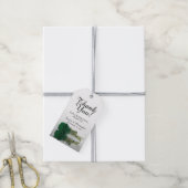 Elegant Emerald Green Roos Chic Wedding Bedankt Cadeaulabel (Met Touw)