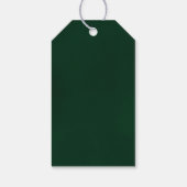 Elegant Emerald Green Roos Chic Wedding Bedankt Cadeaulabel (Achterkant)