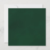 Elegant Emerald Green Roos met Oval Photo Weddensc Save The Date (Achterkant)