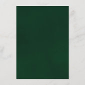 Elegant Emerald Green Roos Wedding Details Informatiekaartje (Achterkant)