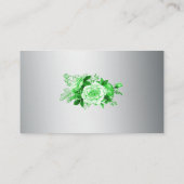 Elegant Emerald Green Rozen Boho Wedding Website Informatiekaartje (Achterkant)