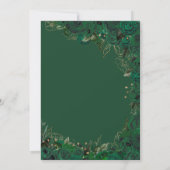 Elegant Emerald Green Rozen Quince Anos Birthday I Kaart (Achterkant)