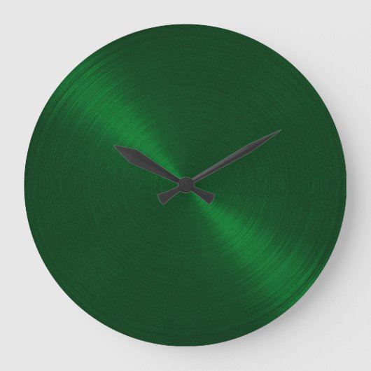 Elegant Emerald Green Sheen Grote Klok (Voorkant)