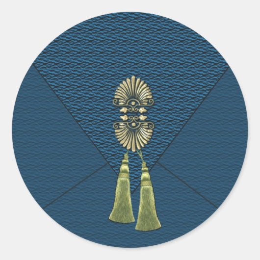 Elegant Emerald Green Tassel Stickers (Voorkant)
