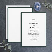 Elegant Emerald Green Typography Wedding Kaart