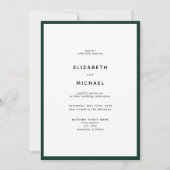 Elegant Emerald Green Typography Wedding Kaart (Voorkant)
