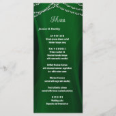 Elegant emerald Green voor kerstbruiloft Menu (Voorkant)