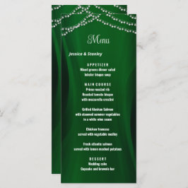 Elegant emerald Green voor kerstbruiloft Menu