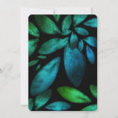 Elegant Emerald Green Waterverf Foliage Wedding Kaart (Achterkant)