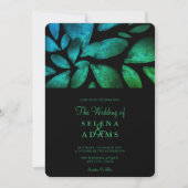 Elegant Emerald Green Waterverf Foliage Wedding Kaart (Voorkant)