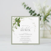 Elegant Emerald Green Waterverf Vrijgezellenfeest Kaart (Staand voorkant)