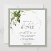 Elegant Emerald Green Waterverf Vrijgezellenfeest Kaart (Voorkant)