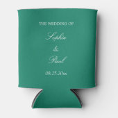 Elegant Emerald Green Wedding Favor Koelbox Blikjeskoeler (Voorkant)