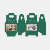 Elegant Emerald Green Wedding Foto: Dank je wel Bedankdoosjes (Uitgevouwen)