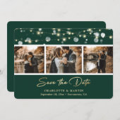 Elegant Emerald Green Wedding Foto slaat de datum  Save The Date (Voorkant / Achterkant)