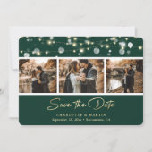 Elegant Emerald Green Wedding Foto slaat de datum  Save The Date (Voorkant)