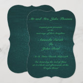 Elegant Emerald Green Wedding Kaart (Voorkant / Achterkant)