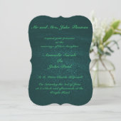 Elegant Emerald Green Wedding Kaart (Staand voorkant)