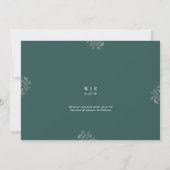 Elegant Emerald Green Wedding Rehearsal Dinner Kaart (Achterkant)