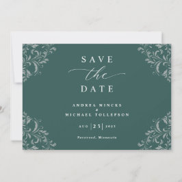 Elegant Emerald Green Wedding Save the Date